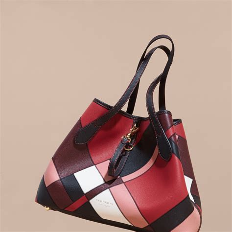 medium patchwork grainy leather tote bag burberry|BURBERRY Grainy Calfskin Patchwork Medium Honeybrook .